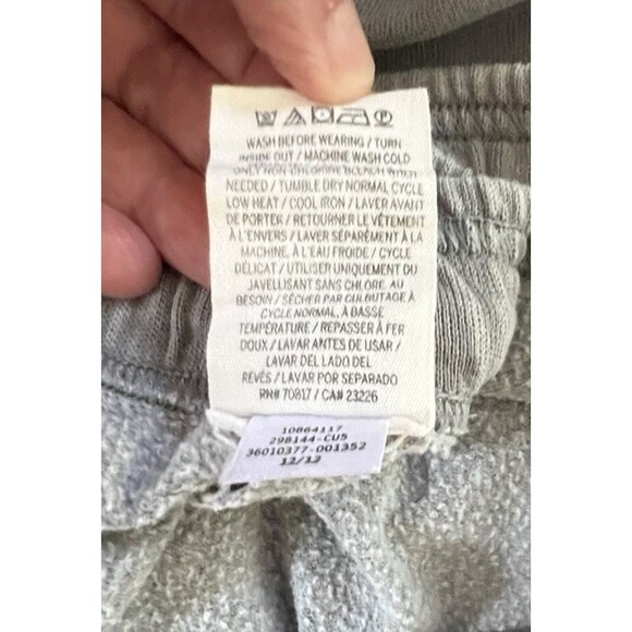 PINK Victoria's Secret Love Graphic Crop High-Rise Sweatpants Joggers Gray M - Picture 7 of 7